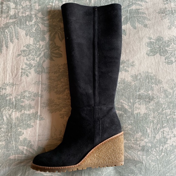 Coach Keely Double Faced Shearling Wedge Boots - Picture 4 of 13